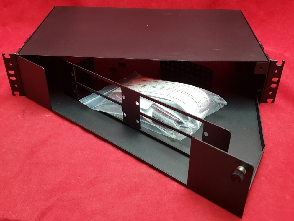 2U 19" Rack Mounted Fiber Optic Enclosure Swing Out Type LGX-APP17-2X-2U