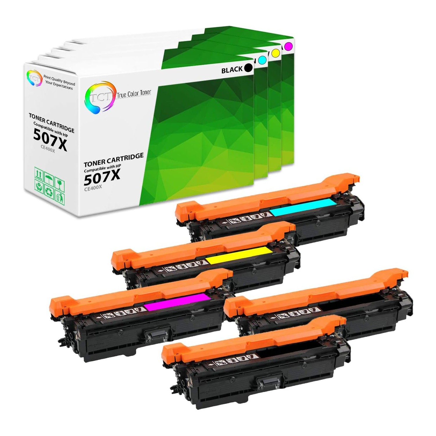TCT 5PK 507X 507A CE400X CE401A CE402A CE403A For HP LJ Enterprise 500 M551 M575