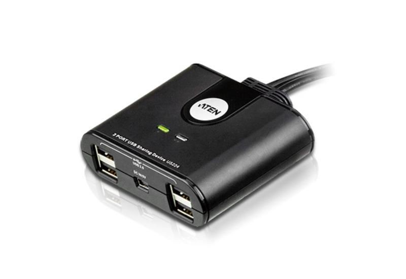 Aten US224-AT 37943 2-Port USB 2.0 Peripheral Sharing Switch ~E~