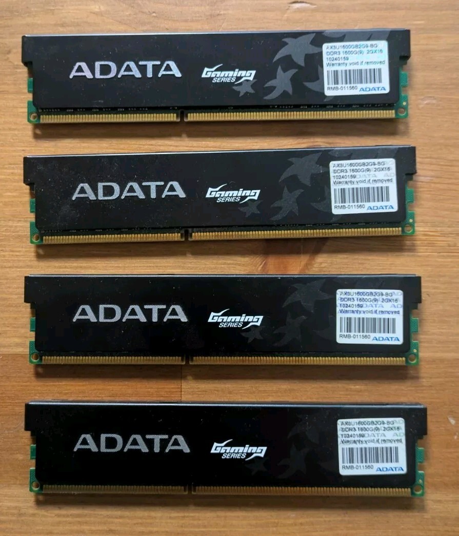 ADATA 8GB (4x2gb) DDR3-1600 GAMING SERIES AX3U1600GB2G9-BG Ram