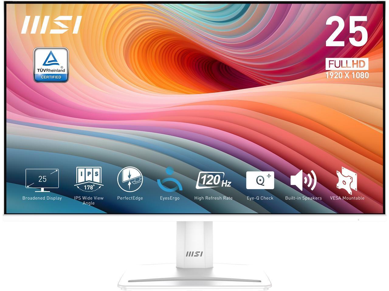 MSI PRO MP251 E2 24.5-inch IPS 1920 x 1080 (FHD) Gaming Office Monitor, 120Hz, A