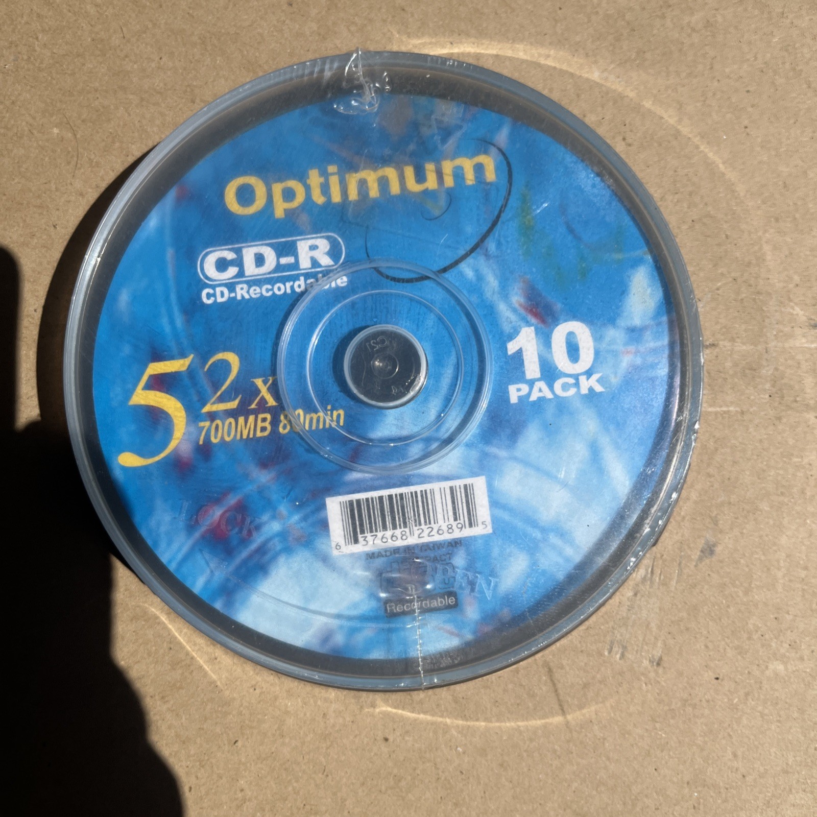 10 Pack Optimum CD-R - CD Recordable 52 x 700 MB 80 Min - Brand New & Sealed