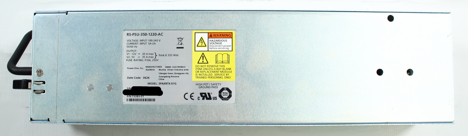 Xyratex Storage System RS-PSU-350-1220-AC Redundant Power Supply SPAXRTX-01G