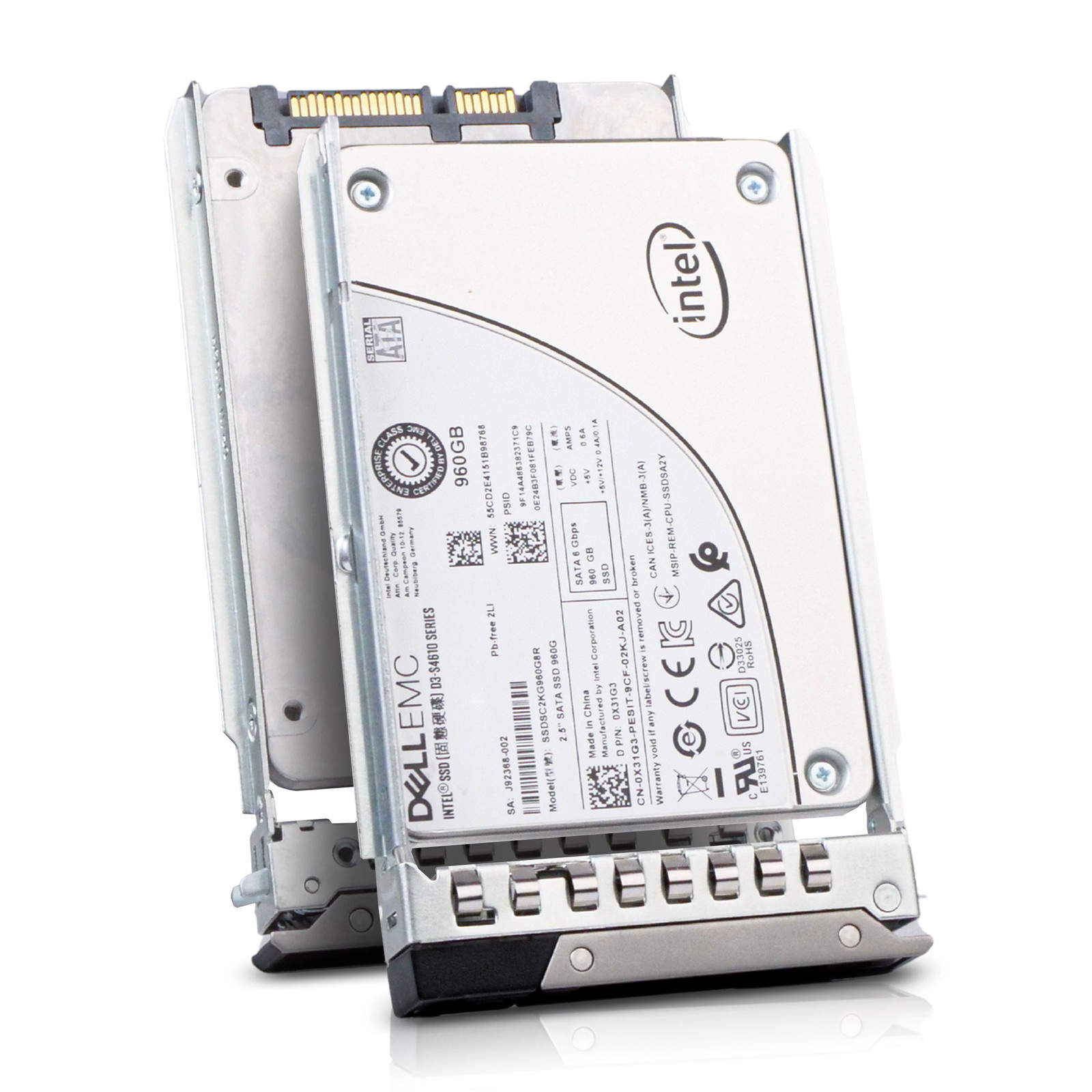 Dell 960GB SATA 6Gb/s 3D TLC 3 DWPD 2.5" Enterprise Mixed Use SSD 0TR3MY G16