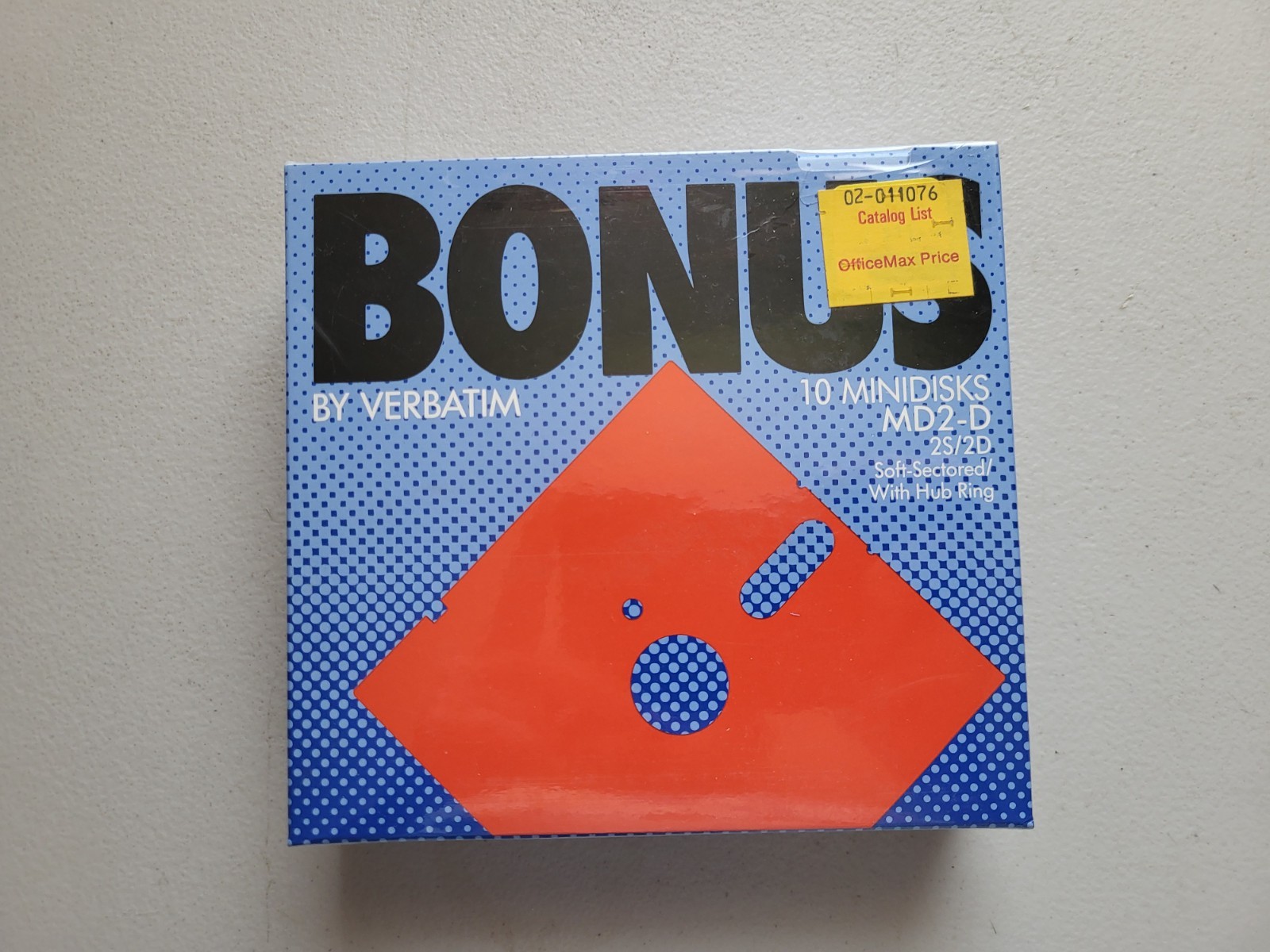 Bonus Verbatim Minidisks Floppy Disk MD2-D 2S/2D Sealed Vintage Box Pack of 10