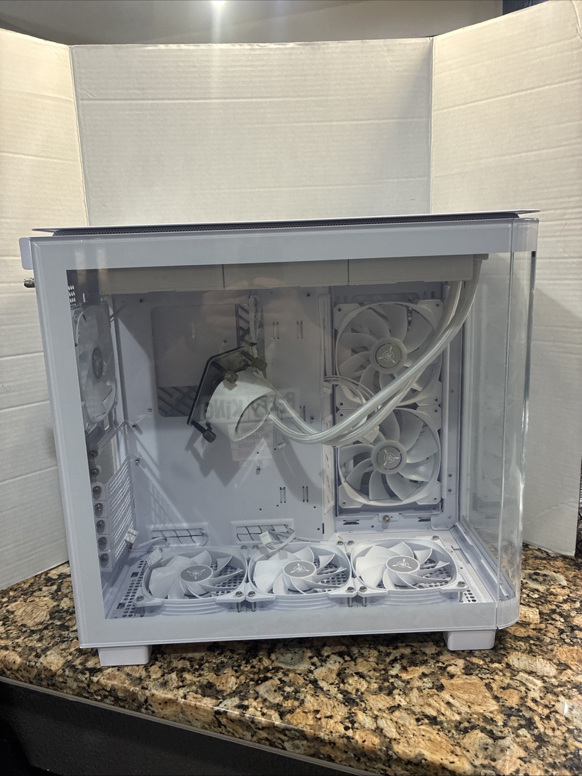 Skytech Gaming King 95 Tempered Glass Wrap Around Micro ATX Gaming PC Case W/AIO