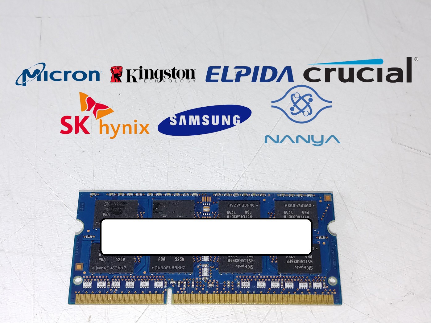 Lot of 20 Major Brand 8 GB PC3L-12800 (DDR3-1600) 2Rx8 DDR3L Laptop Memory RAM