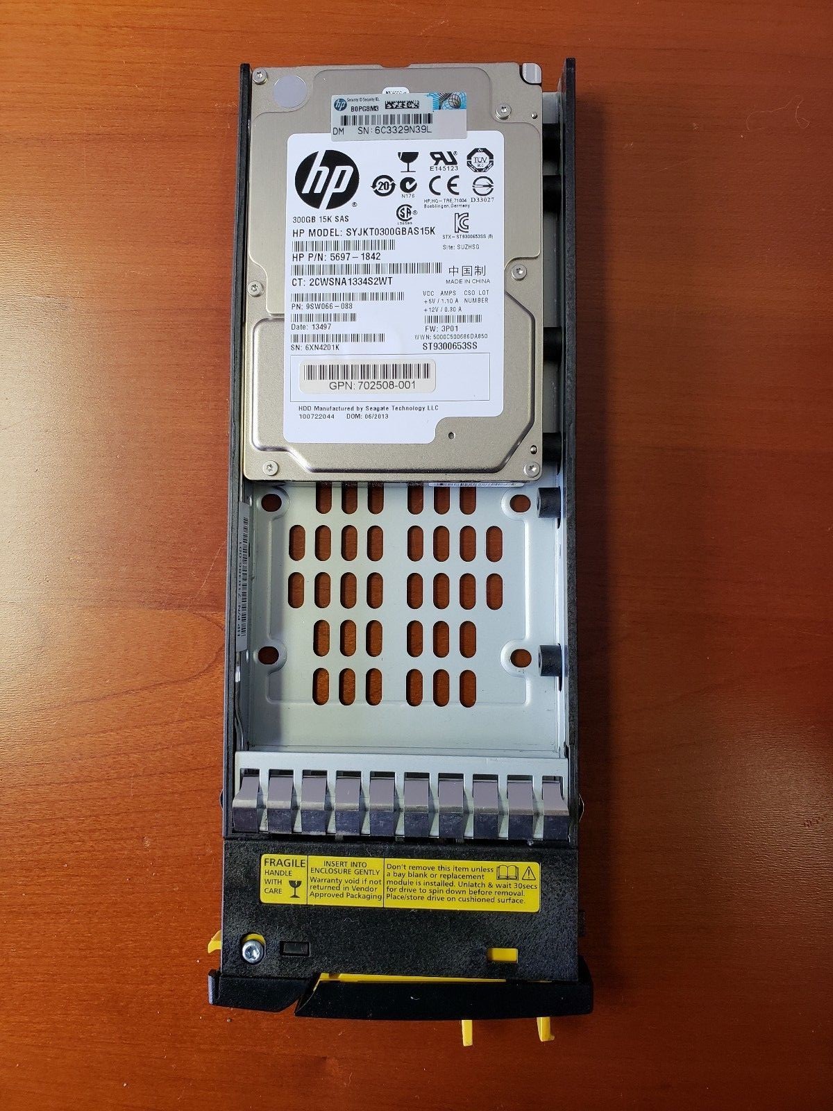 QR492A HP M6710 300GB 6G SAS 15K rpm SFF Hard Drive 697387-001 702508-001