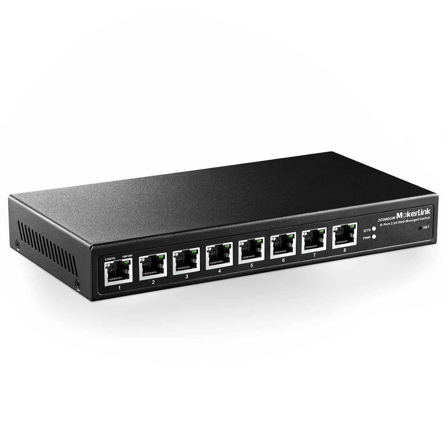 8 Port 2.5G Ethernet Managed Switch, 8 X 2.5Gbase-T Ports, Compatible With 10/
