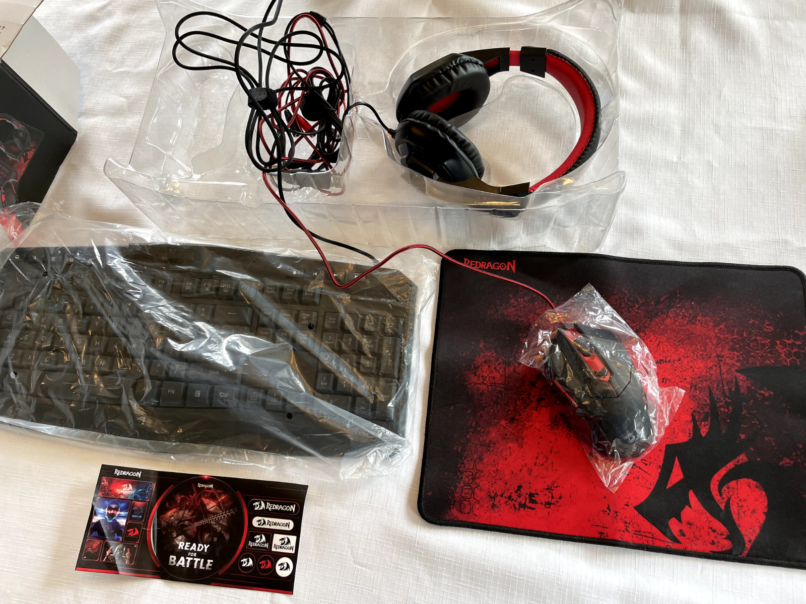 NEW Redragon S101-BA-2 Gaming Essentials 4 in 1 Keyboard/Mouse/Headset/Mousepad 