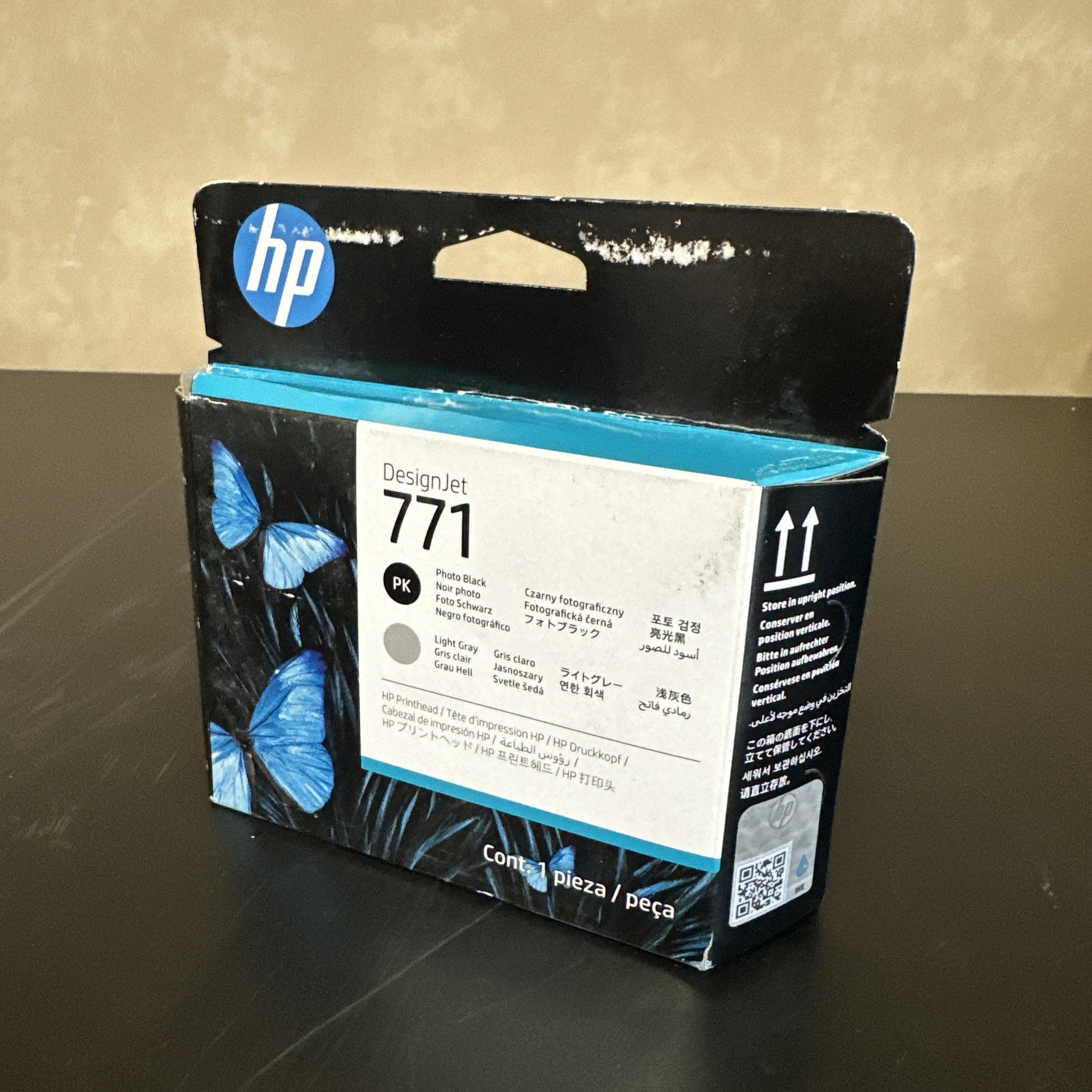 HP 771 Printhead Photo Black / Light Gray  CE020A OEM NEW Exp 2027