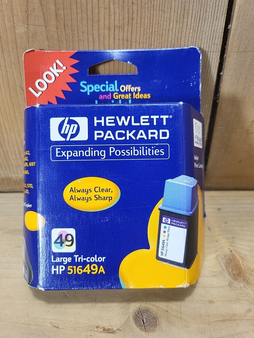 HP 49 Tri-Color Ink Cartridge 51649A Genuine Sealed Exp May 2001