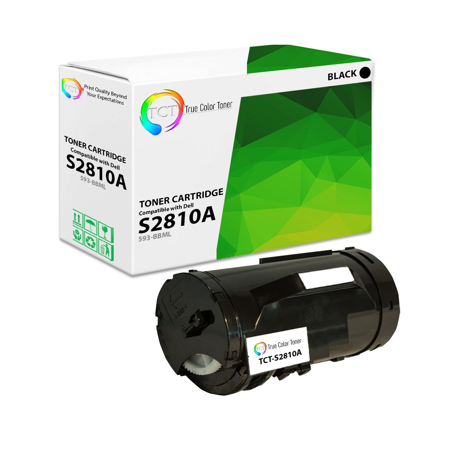 TCT S2810dn For Dell 593-BBML Black Compatible Toner Cartridge (3000 Pages)