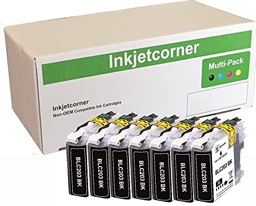 Compatible Ink Cartridges for LC203 XL LC203BK for use with MFC-J460DW MFC-J4...