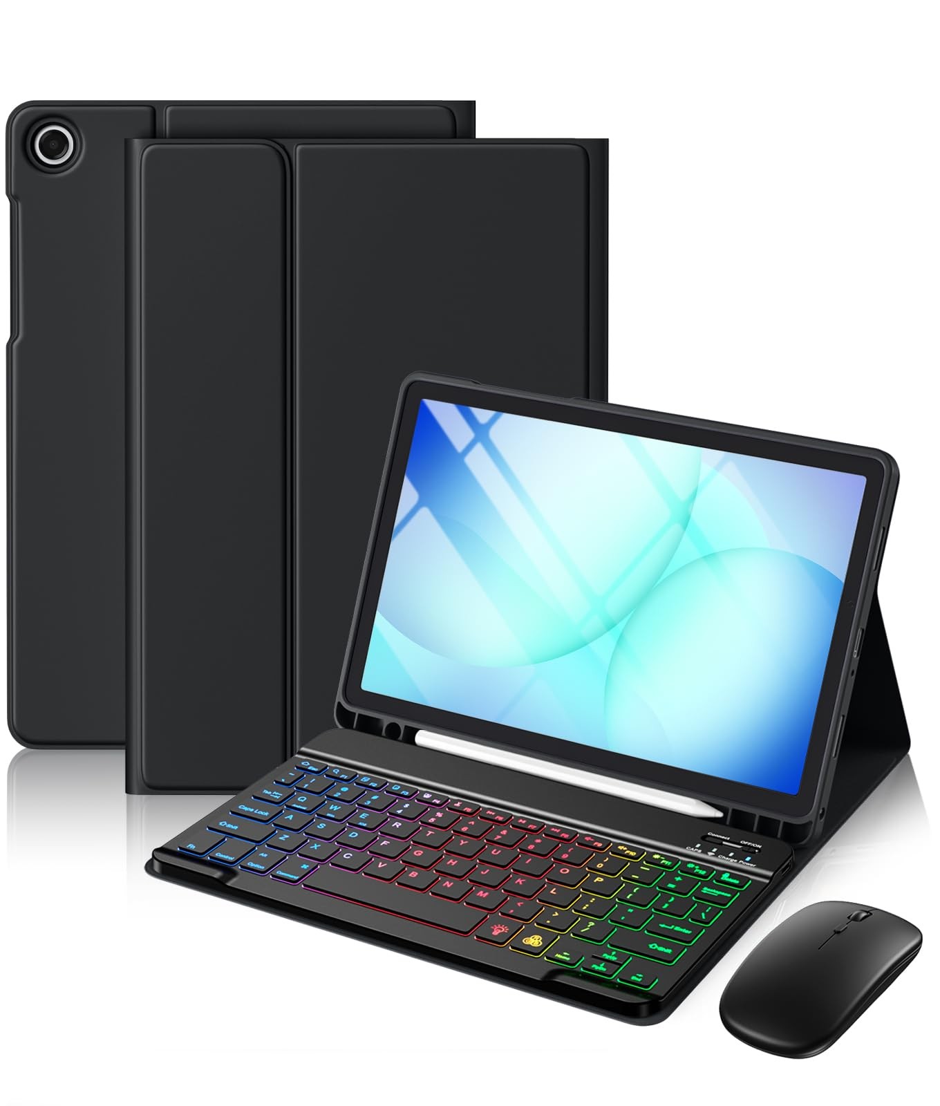 Harvopu for Galaxy Tab A11 Plus/A9 Plus 11" Case with Keyboard-Wireless Mouse...