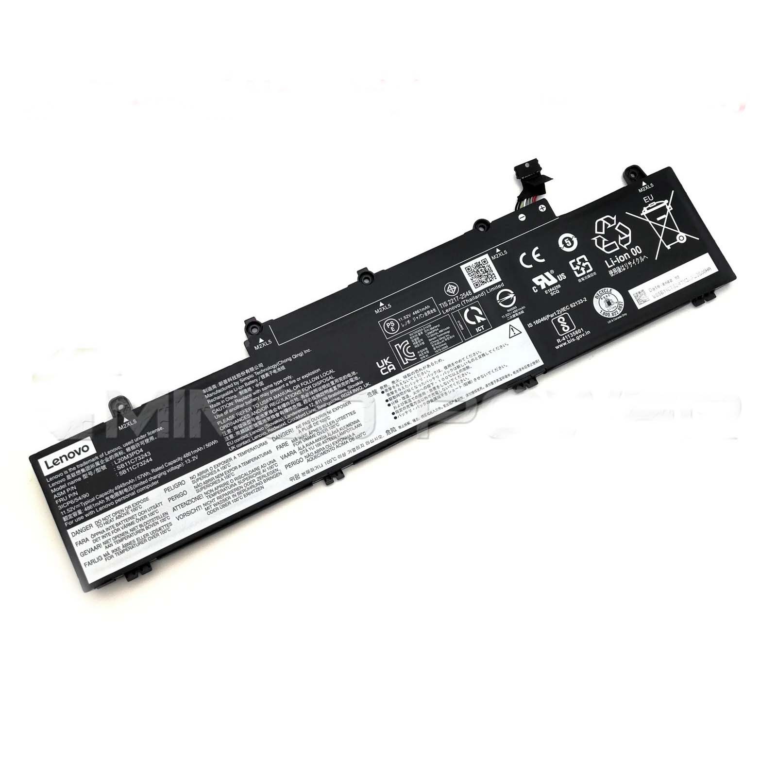 Genuine Battery L20M3PD4 L20D3PD4 L20L3PD4 For Lenovo ThinkPad E14 E15 Gen3 New