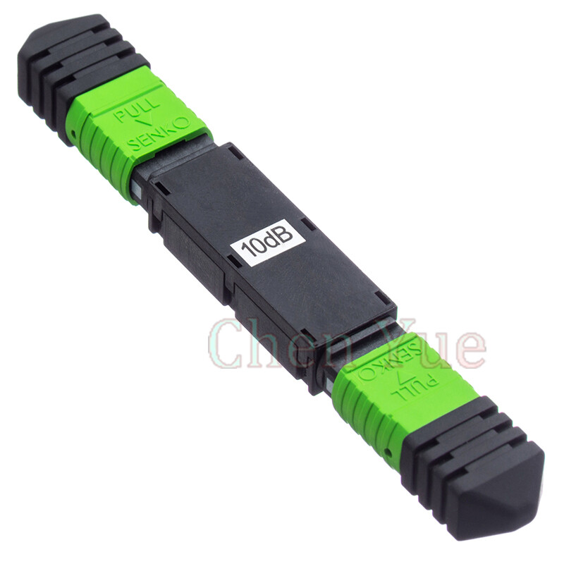 2pcs MPO APC 10dB 12core Fiber Attenuator Female to Male Optical Fibre Connector