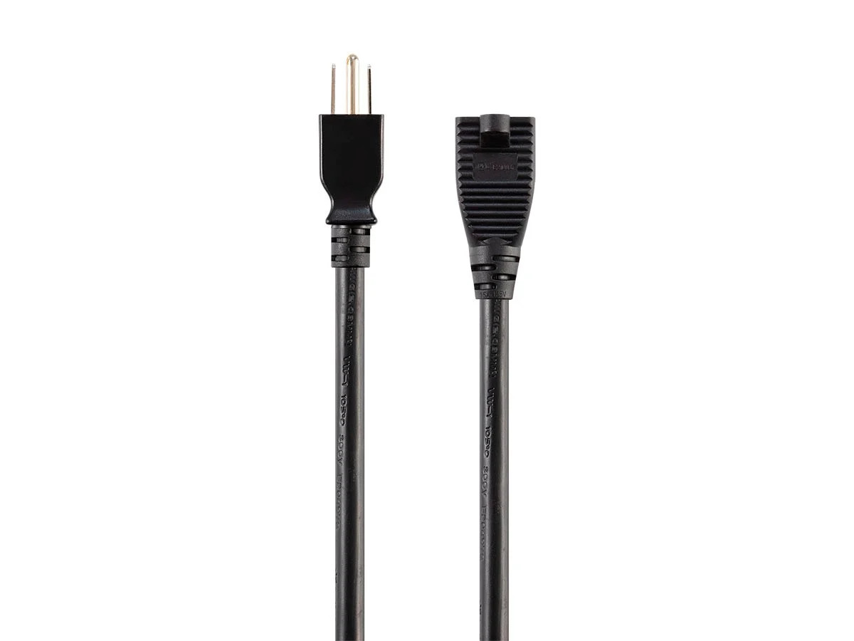Monoprice Extension Cord 50ft Black For Computers, Monitors, and Network Devices