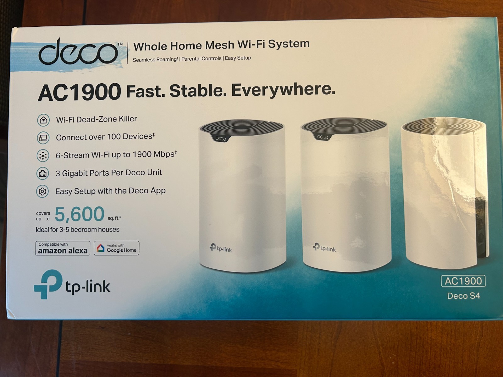TP-Link Deco S4R v3.26 AC1900 Whole Home Mesh Wi-Fi System (3-Pack)