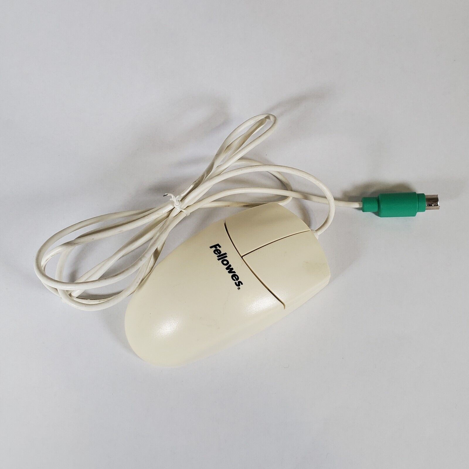 Fellowes 2-Button Mouse (99939) - PC Mouse ONLY Tested Beige Track Ball Vintage
