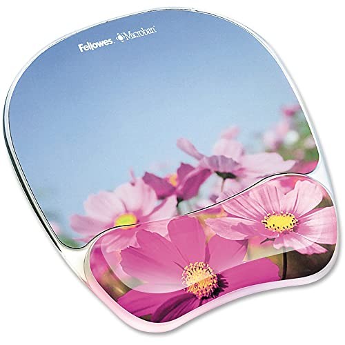 Fellowes Photo Gel Mouse Pad and Wrist Rest with Microban Protection, Pink