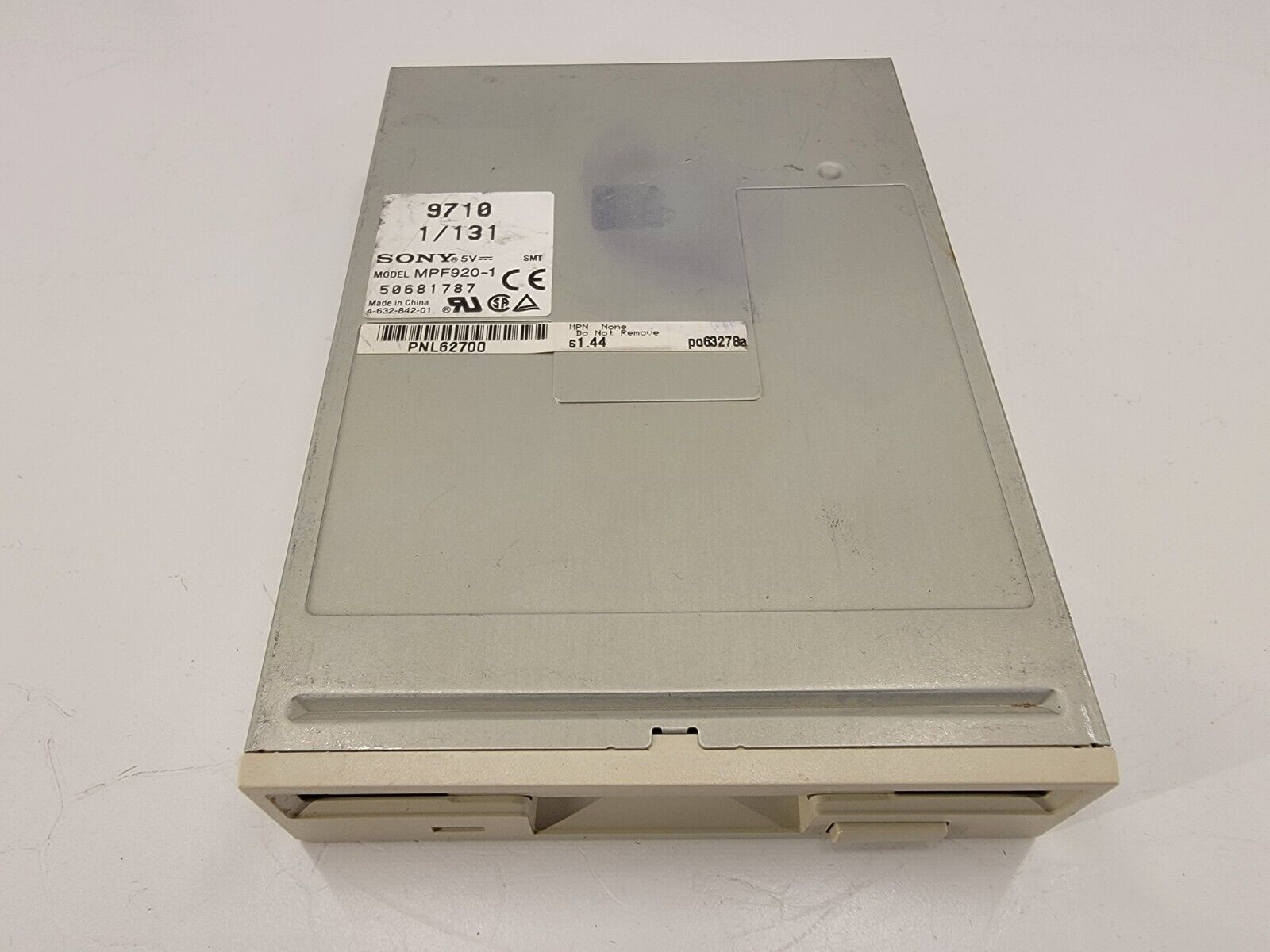 Sony MPF920-1 3.5” 1.44MB Vintage Floppy Disk Drive FDD Beige - Untested