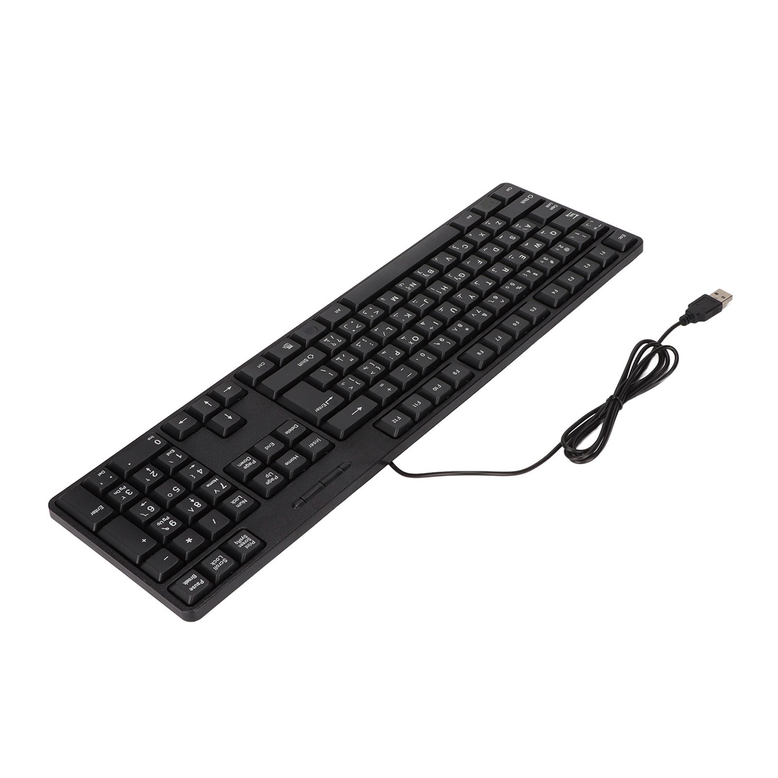 Arabic Keyboard 104 Keys USB Interface Wired Design Black ABS Material Offi YITI