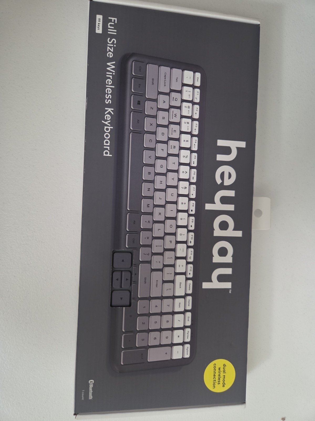 Heyday Full Size Wireless Keyboard Bluetooth 5.1 Dual Mode