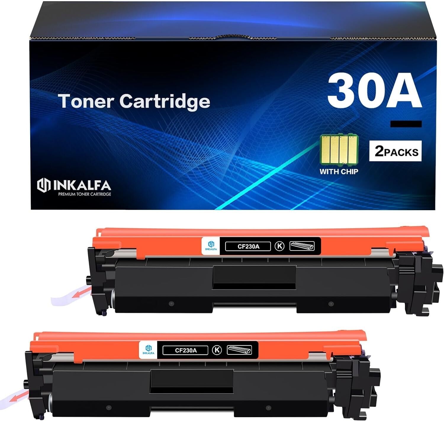 30A CF230A Toner Cartridge Black 2 Pack Compatible Replacement for HP 30A CF230A