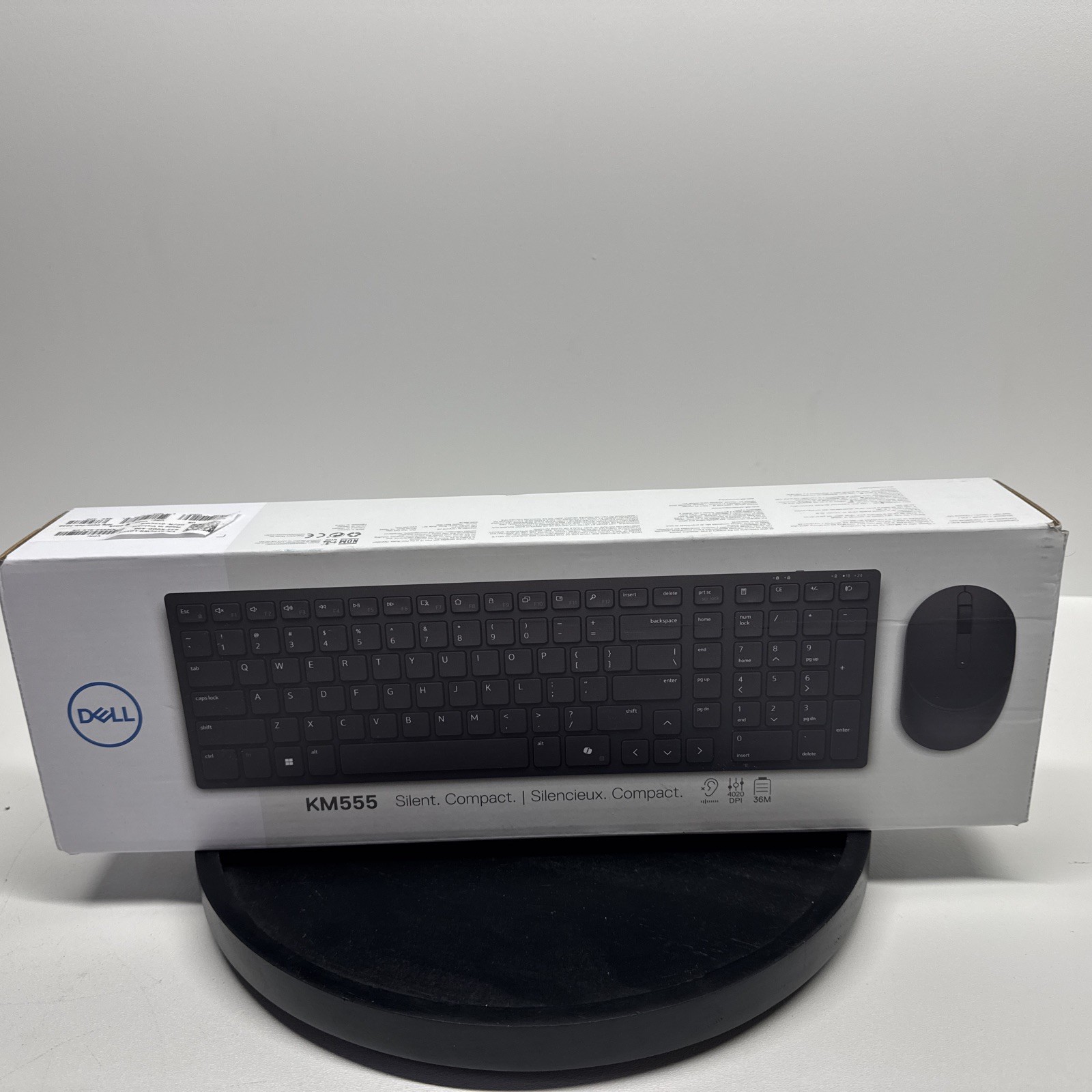 NEW Dell Silent Compact Keyboard & Mouse KM555 CN-005V5M-LO300 Open Box