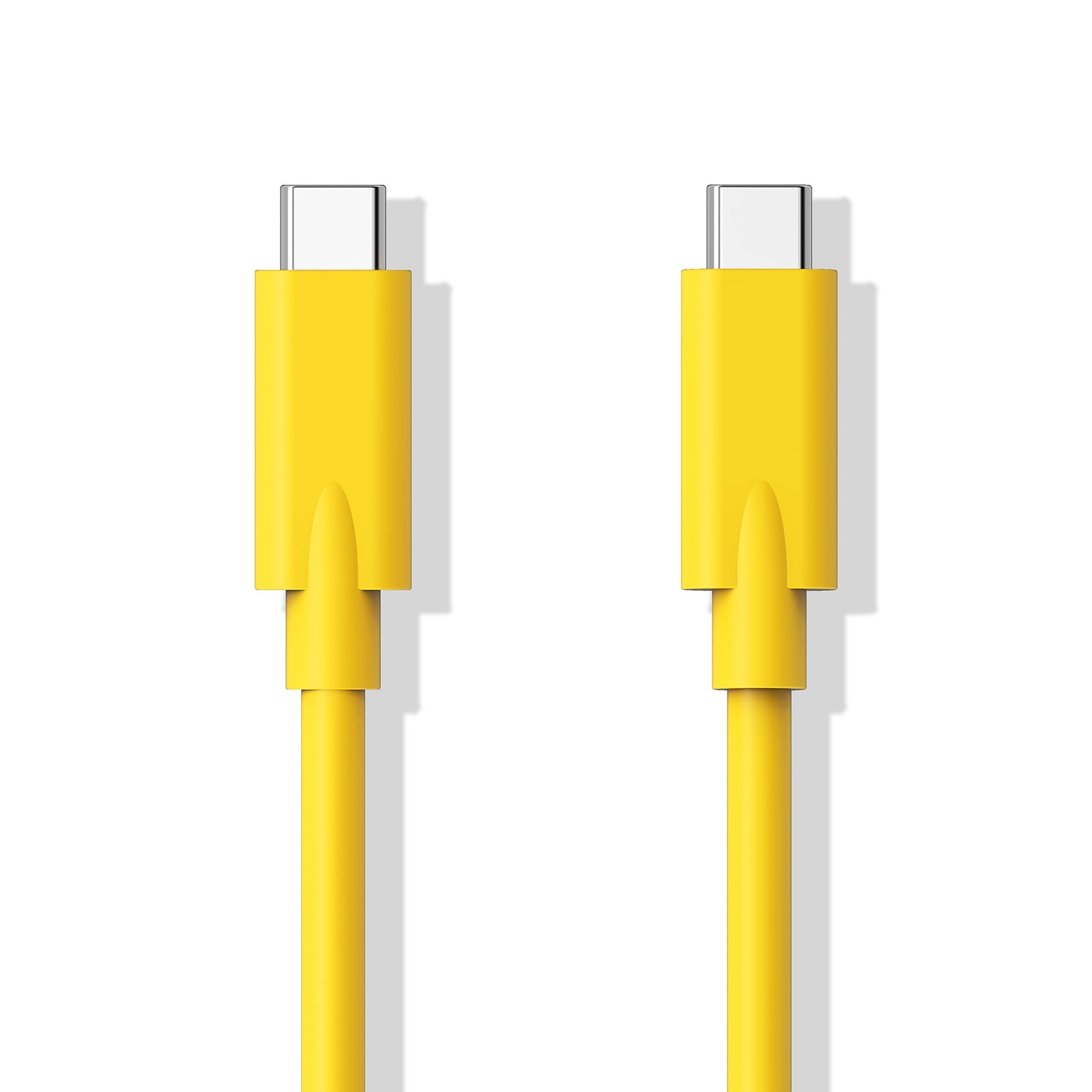 Easonunion USB C to C 2.0 Cable with 100W PD,480Mbps 6.6ft(2m), Yellow
