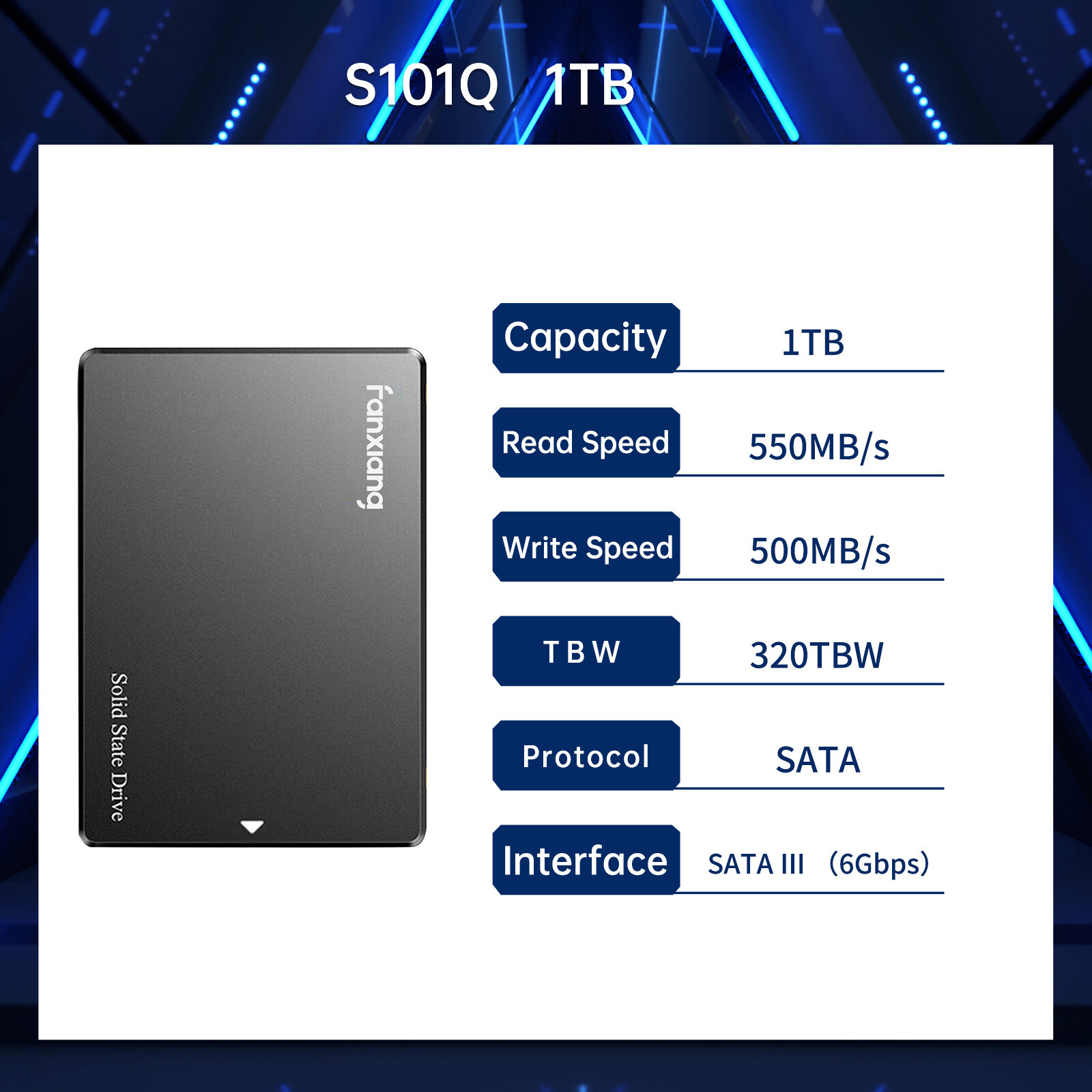 Fanxiang 512GB 1TB 2TB 4TB SSD 2.5'' SATA III 6Gb/s Internal SSD Hard Drive LOT