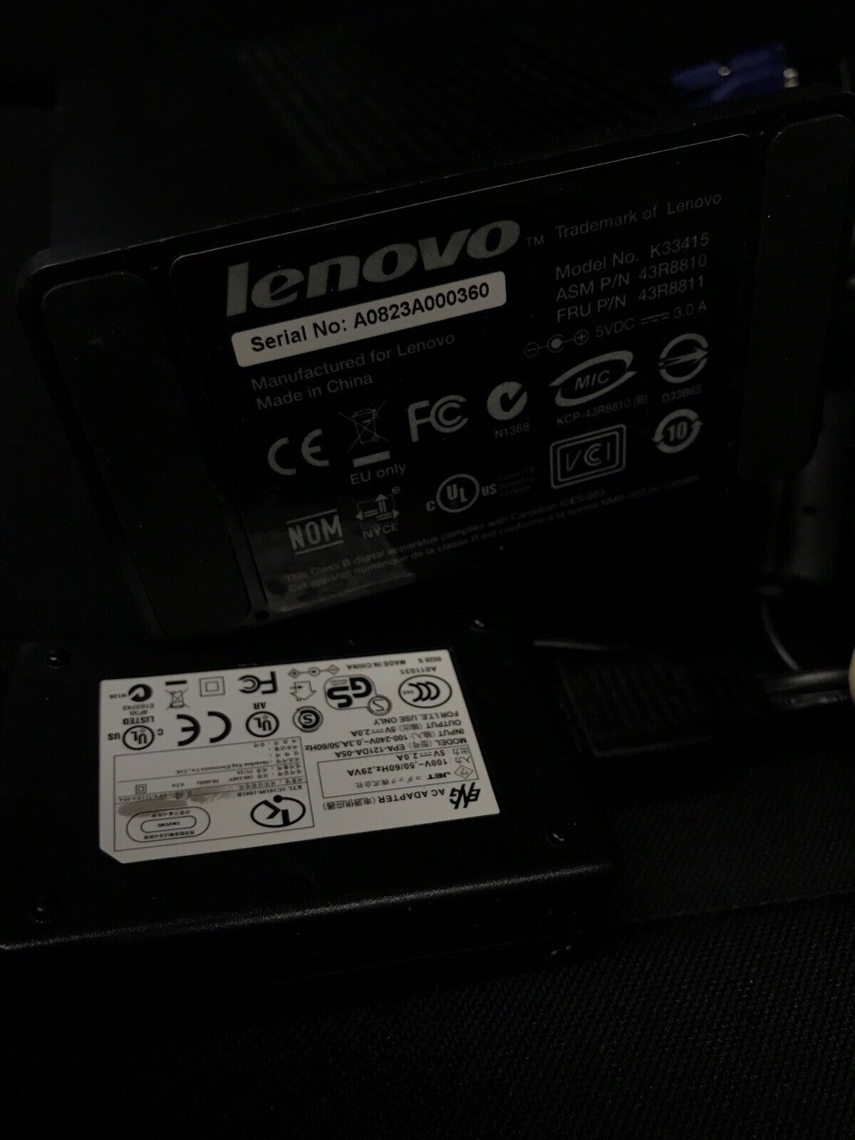 IBM Lenovo ThinkPad Enhanced USB Port Replicator K33415 43R8811-LN