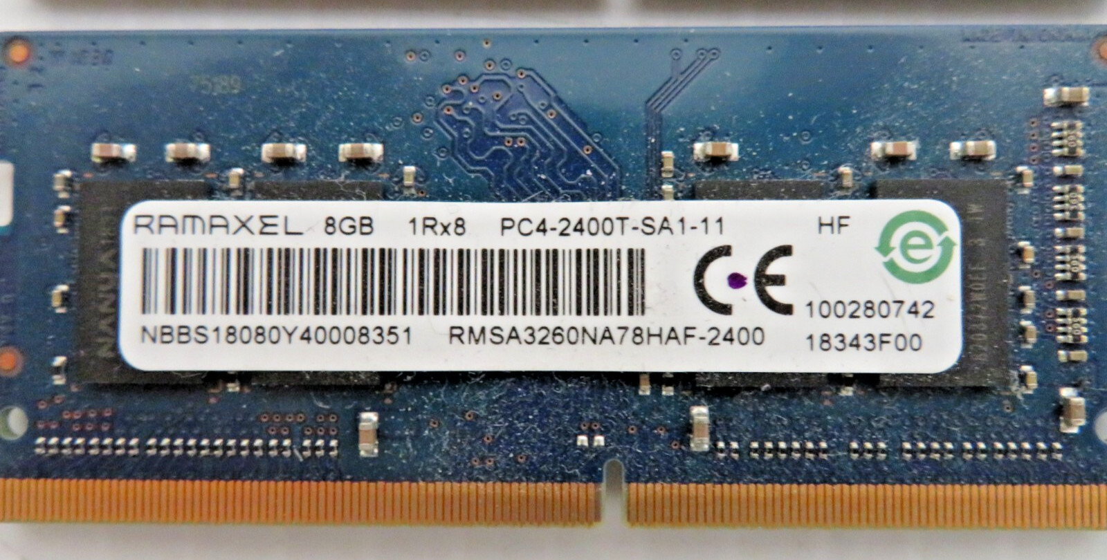RAMAXEL 32GB (4x8GB) 1Rx16 PC4-2400 SODIMM LAPTOP MEMORY RMSA3260NA78HAF-2400