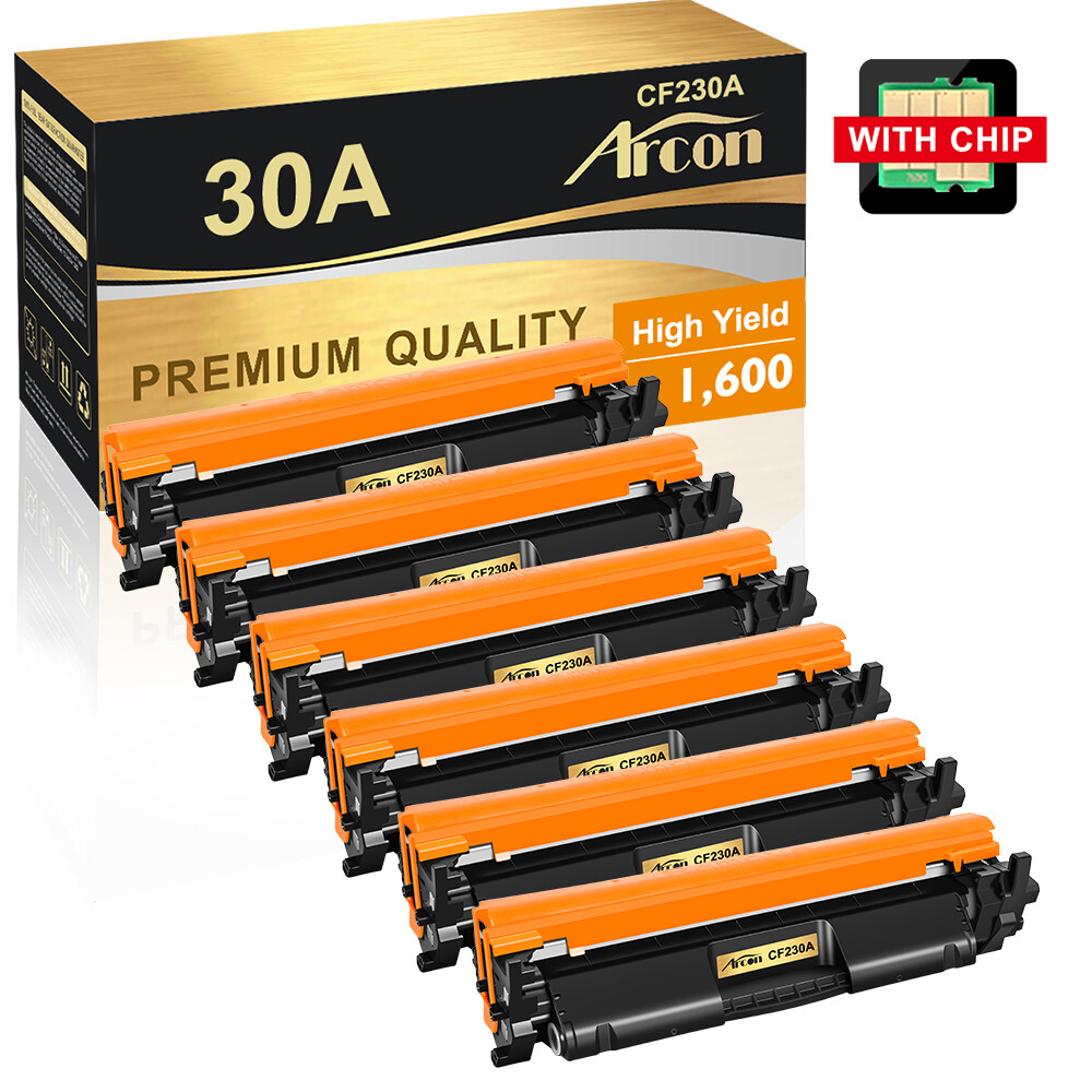 6PK Black CF230A 30A Toner Cartridge for HP LaserJet MFP M227d M227fdn M227fdw