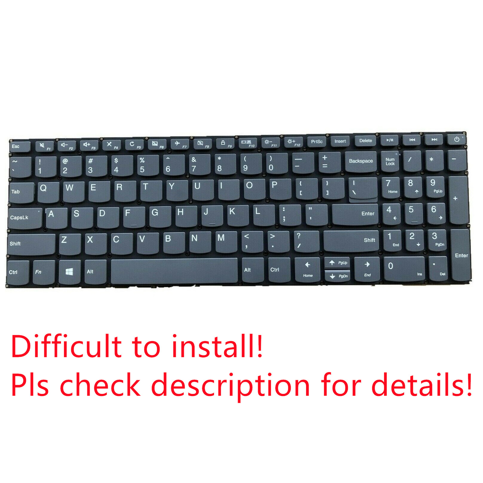 Original for Lenovo Ideapad L3-15IML05 L3-15ITL6 Non-Backlit US Keyboard