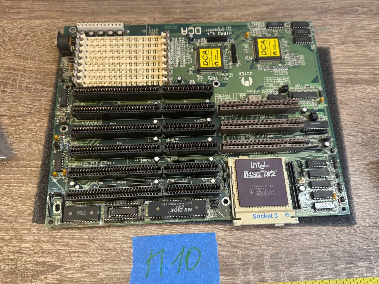 Vintage Octek Hippo VL+ Motherboard w/ i486 DX2-66 CPU – OPTi Chipset, ISA/VLB