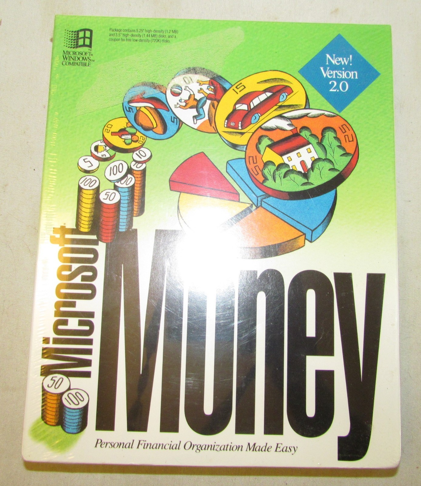New Sealed Microsoft Money 1992 Version 2.0 Vintage