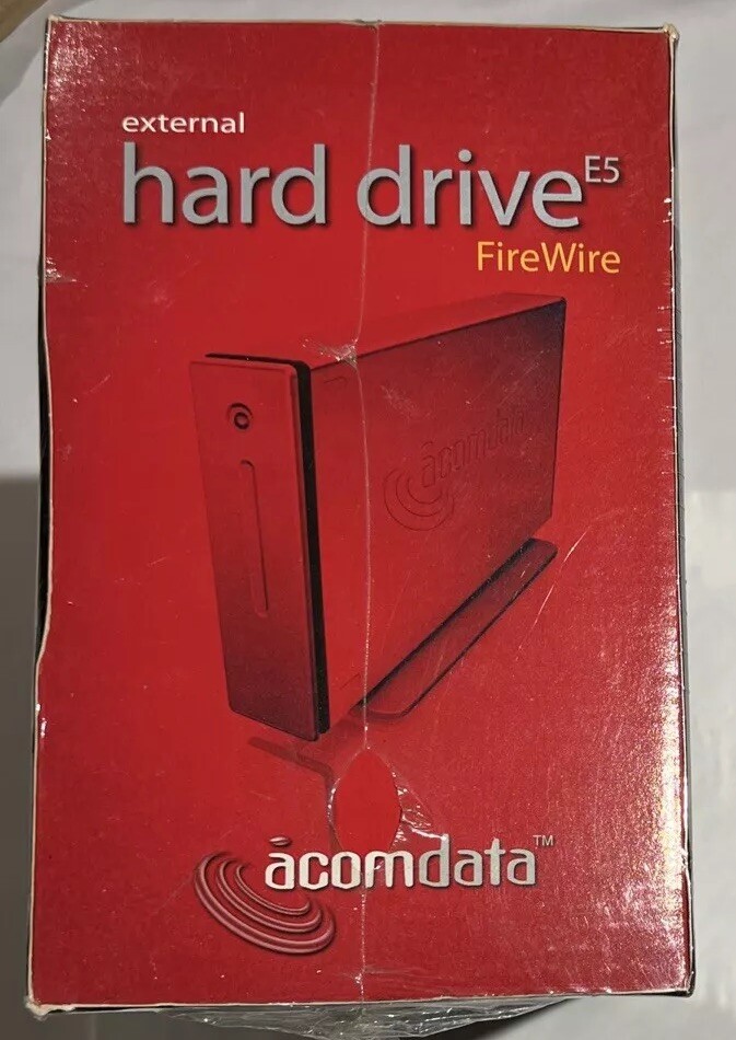 Acomdata External Hard Drive E5 Fire Wire 260 GB 7200 RPM Mac Or PC New Sealed