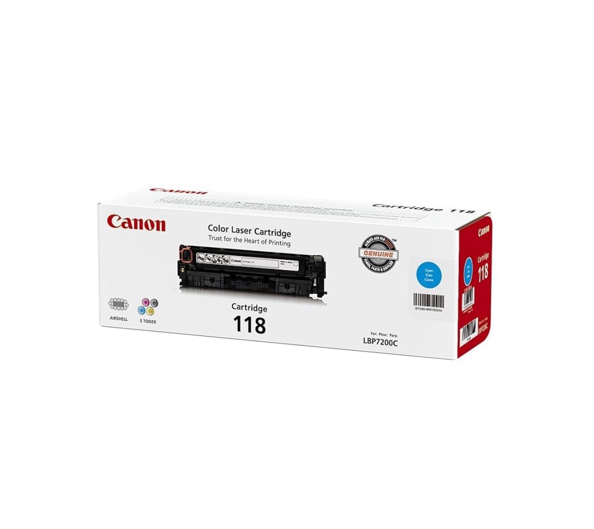Canon 118 Genuine Cyan Toner Cartridge Compatible with MF720 Series,