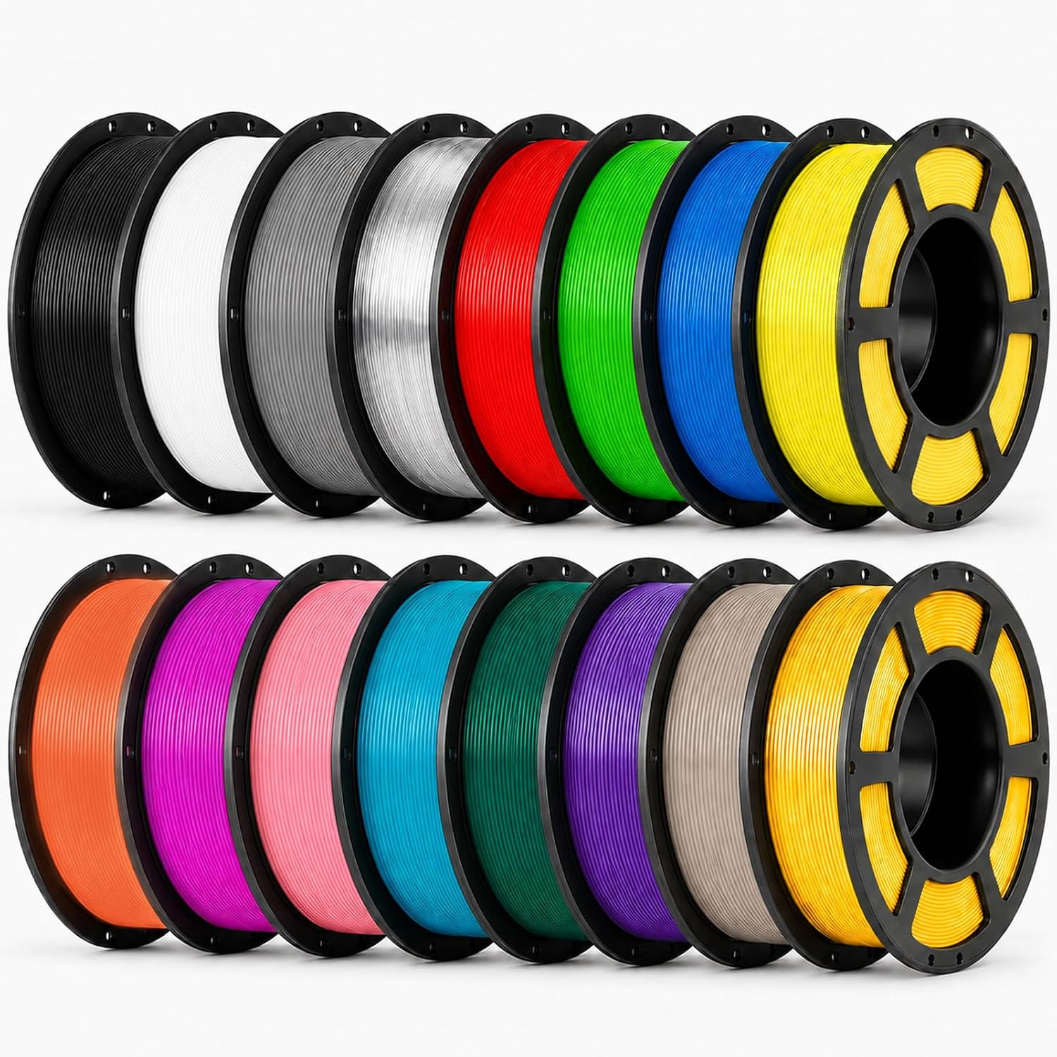 16-Color Set PLA+ Filament Bundle, 1.75Mm 3D Printer Filament