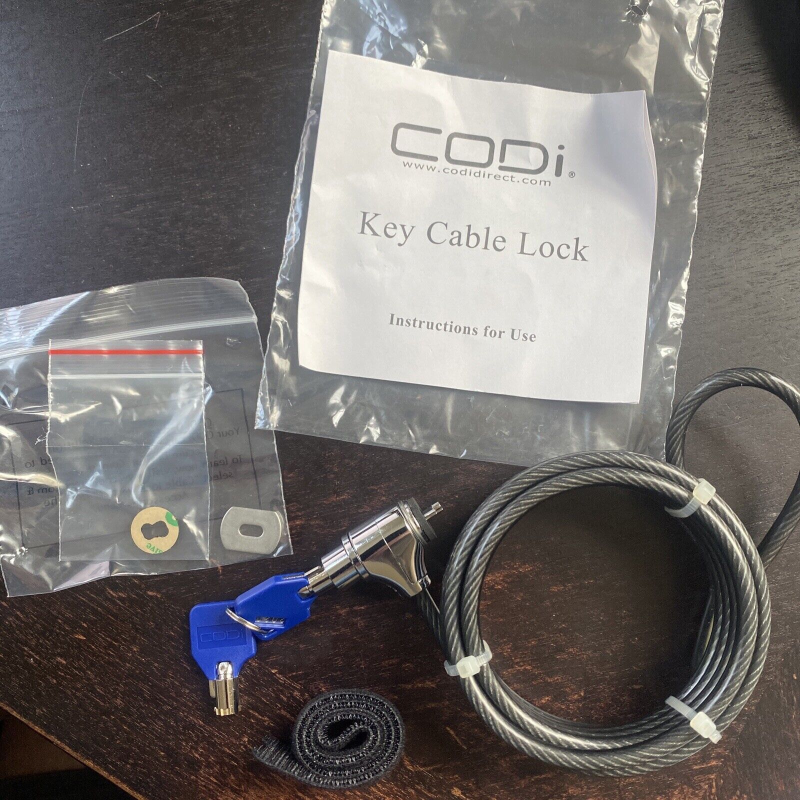 Codi Key Cable Lock w/Two Keys 6.5 feet length Brand New