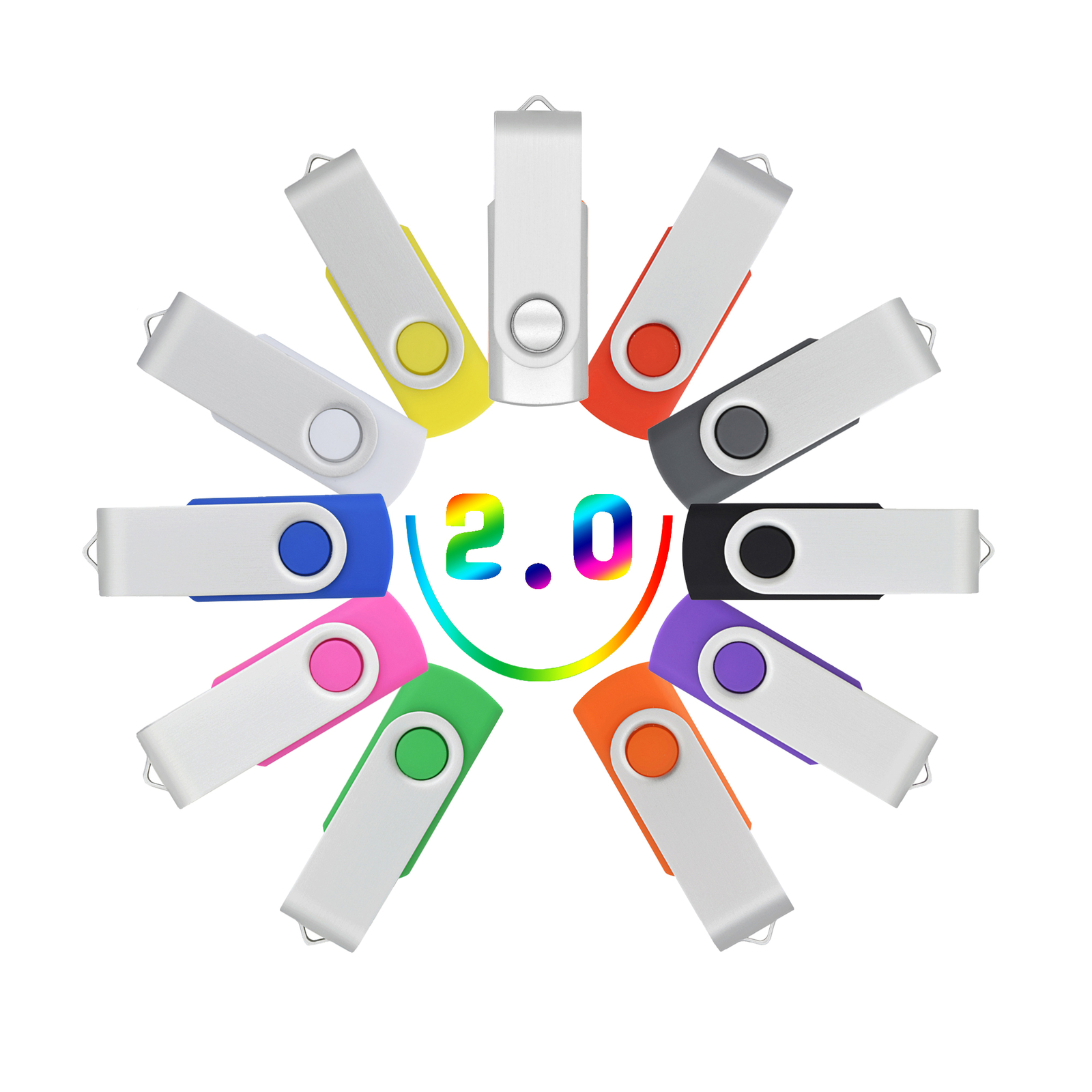 1-10pcs Lot 1GB-32GB Swivel USB Flash Drive Memory Stick Pen Drive USB 2.0