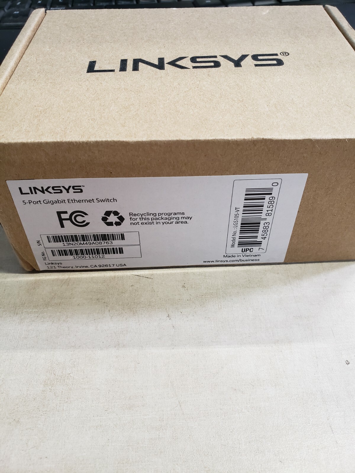 Linksys LGS105 5-Port Business Desktop Gigabit Switch