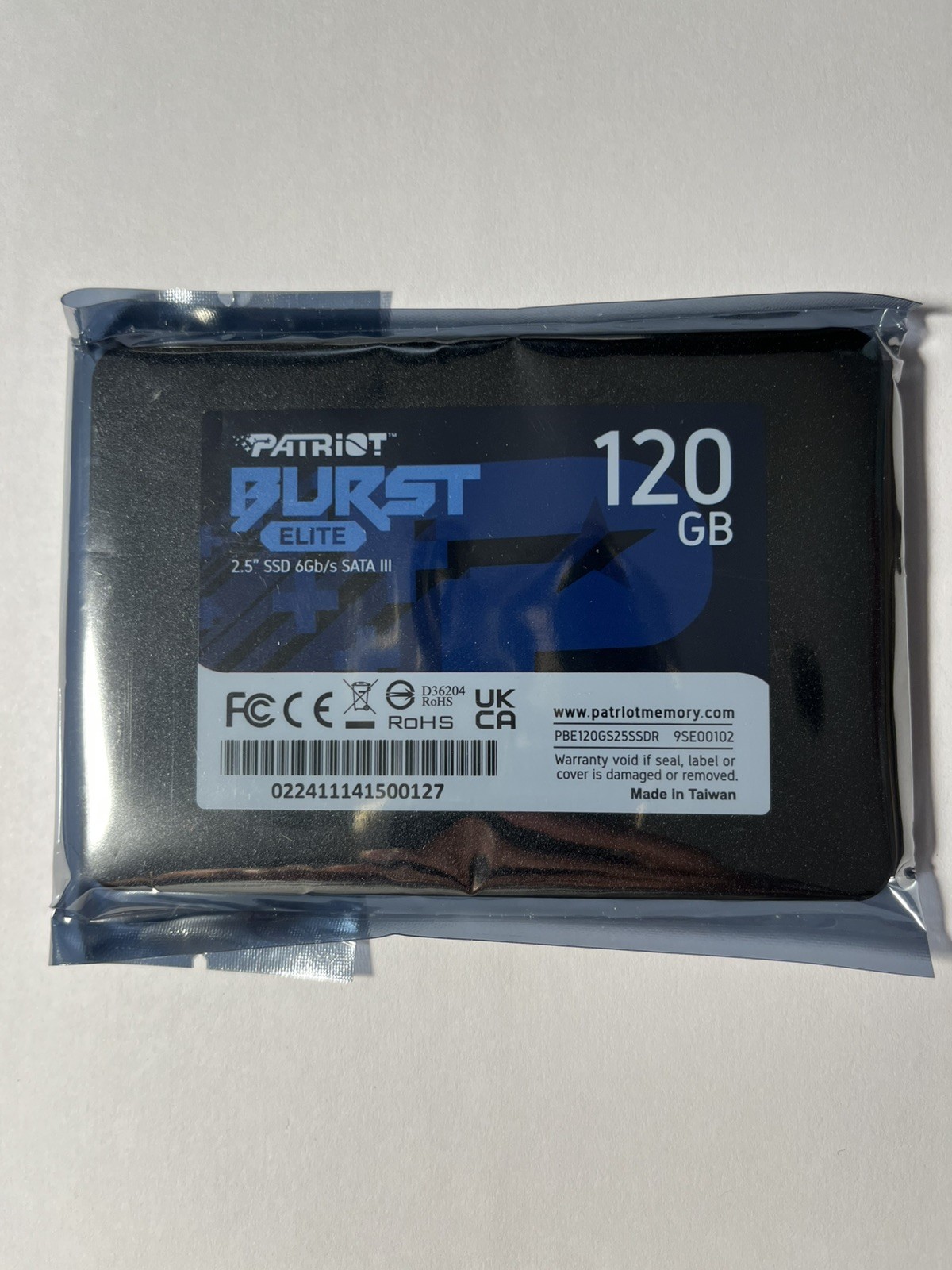 Patriot Burst Elite 120GB 2.5" SATA3 6GB/s Internal Solid State Drive For PC/MAC