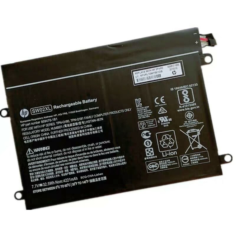 Original SW02XL Battery for HP x2 210 G2 TPN-Q180 TPN-Q181 HSTNN-IB7N 859470-1B1