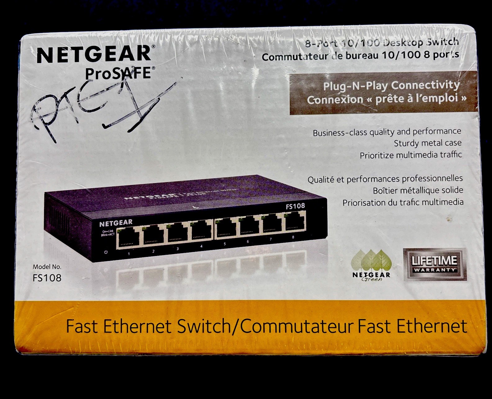 NETGEAR  ProSafe (FS108) 8-Ports POE switch