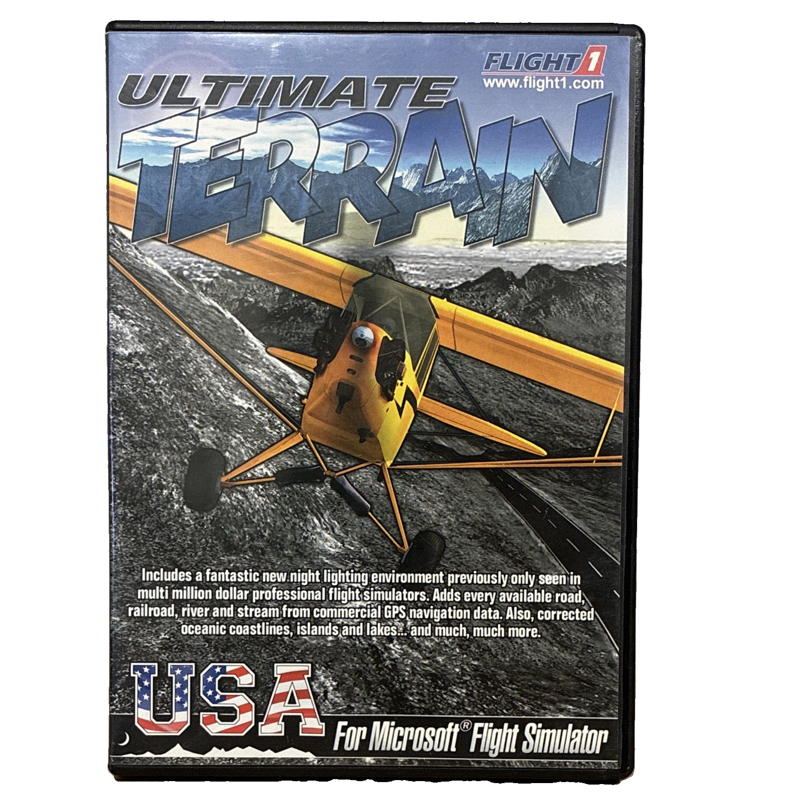 Flight1 Software Ultimate Terrain USA Flight Simulator Add-on CD for Windows