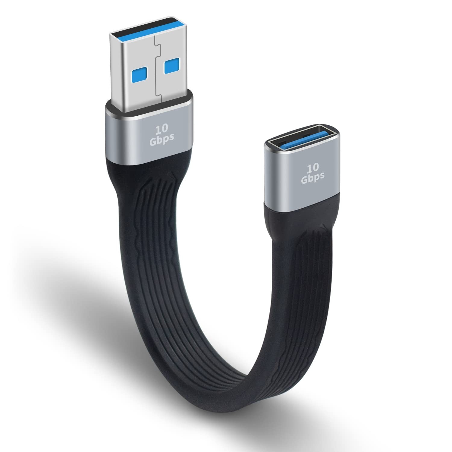 Short USB 3.0 Extension Cable, 5inch Flat FPC USB Extension Cable, 10Gbps Type A