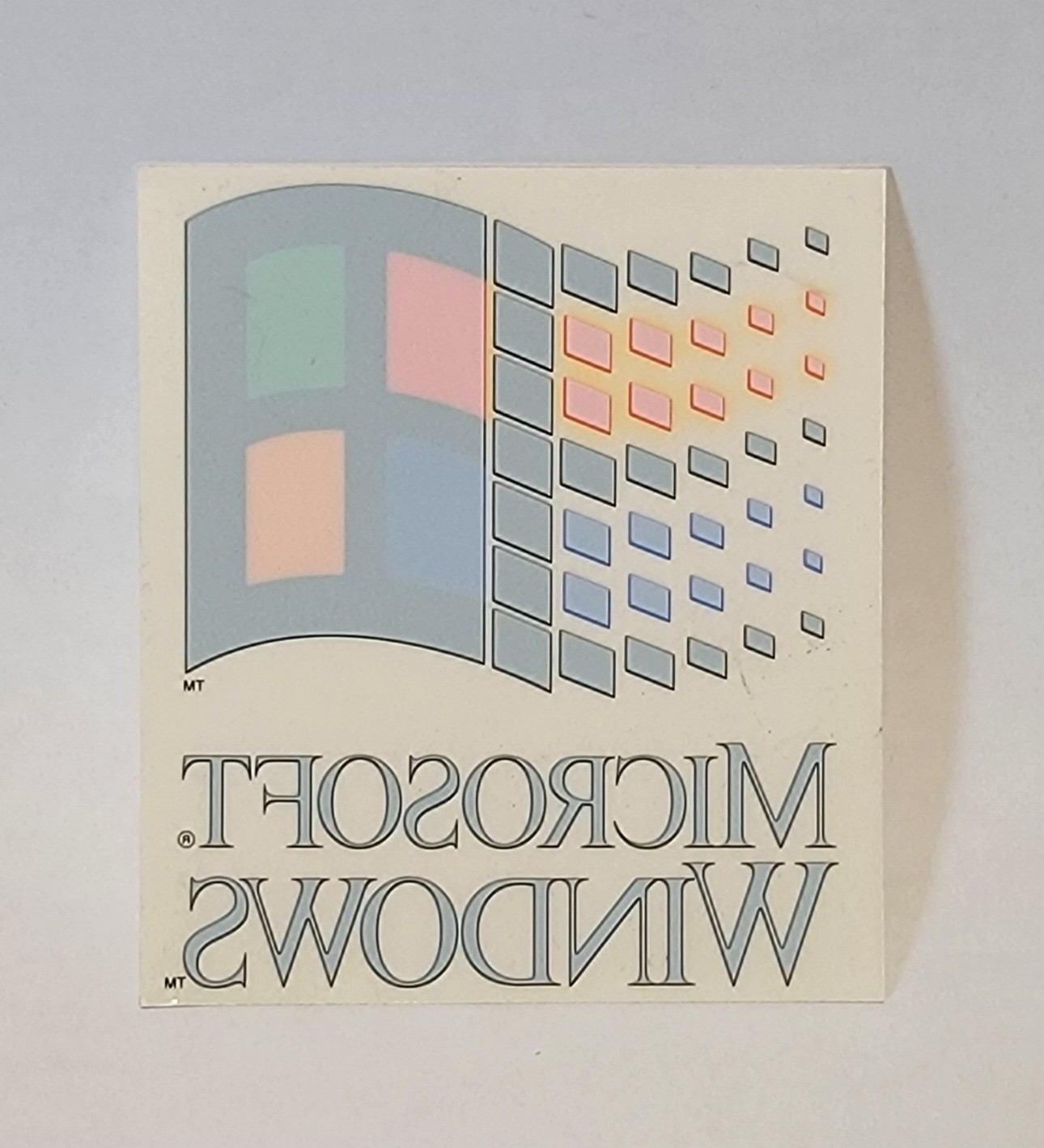 Vintage 1992 Microsoft Windows 3.1 Logo Sticker/Decal Not a Reproduction